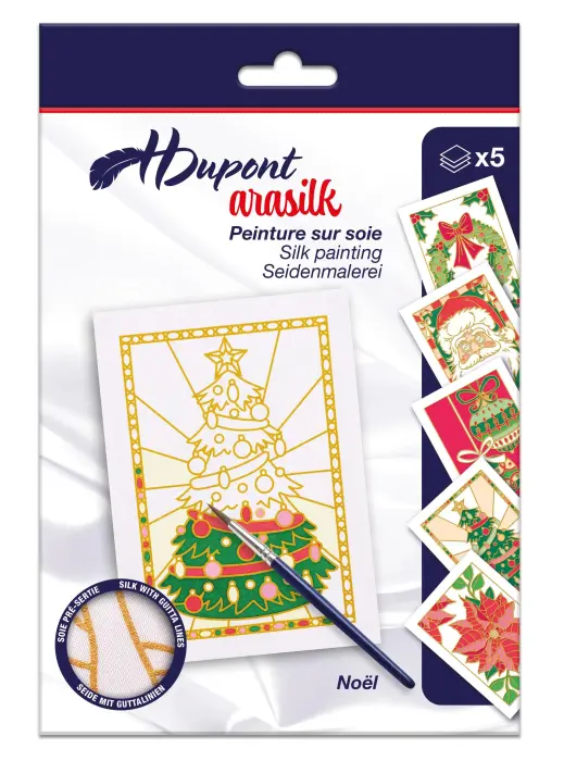 Set de 5 cadres à peindre - Noël - Blanc