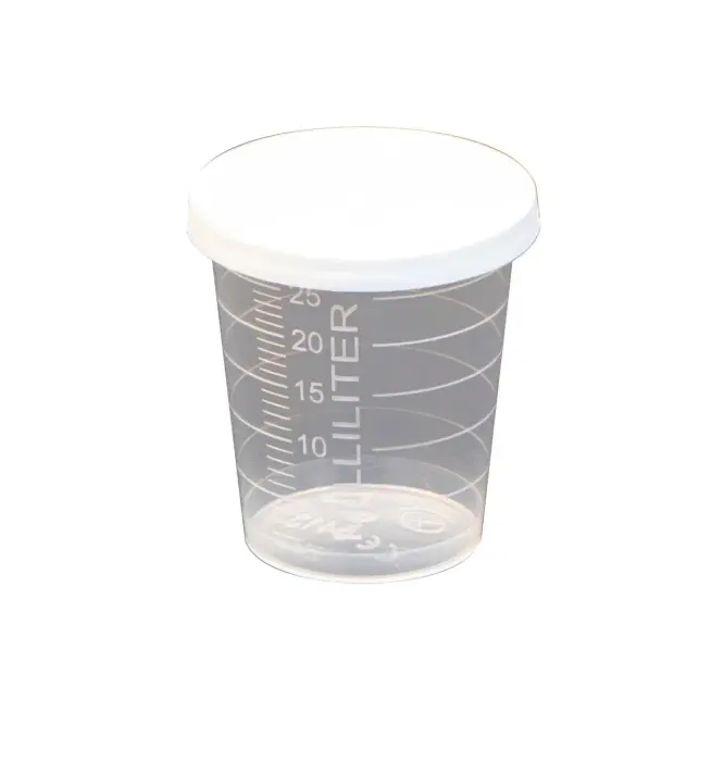12 mini gob. grad 30ml + couv - Transparent