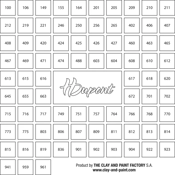 Nuancier H Dupont 90x90cm Non-peint - Blanc