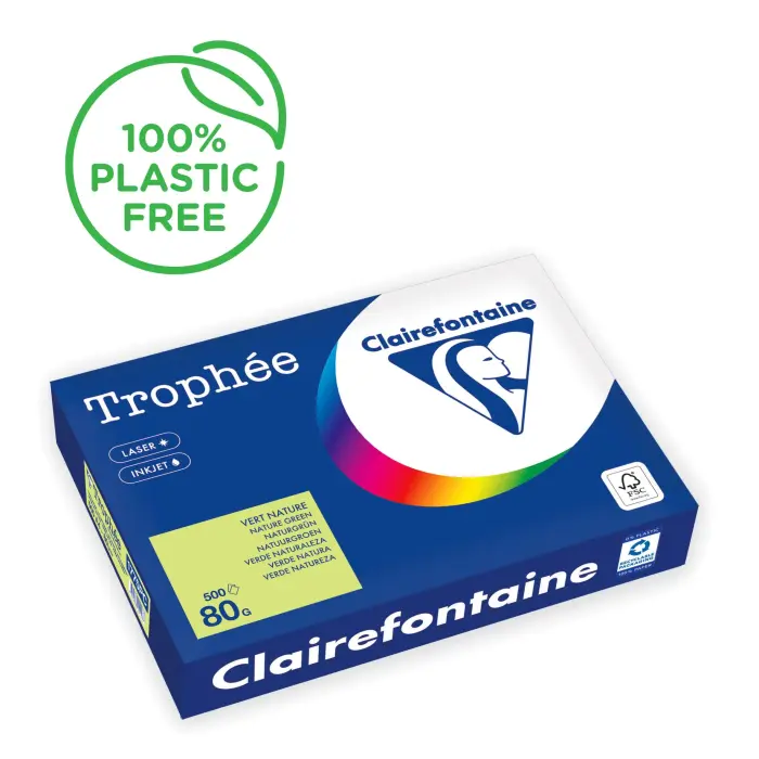 TROPHEE PASTEL A4 80G RAM 500F - Vert Nature