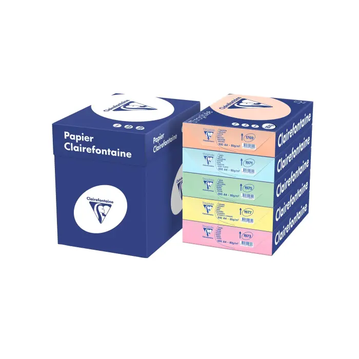 TROPHEE PASTEL A4 80G RAM 500F C.5 - Assorties pastel