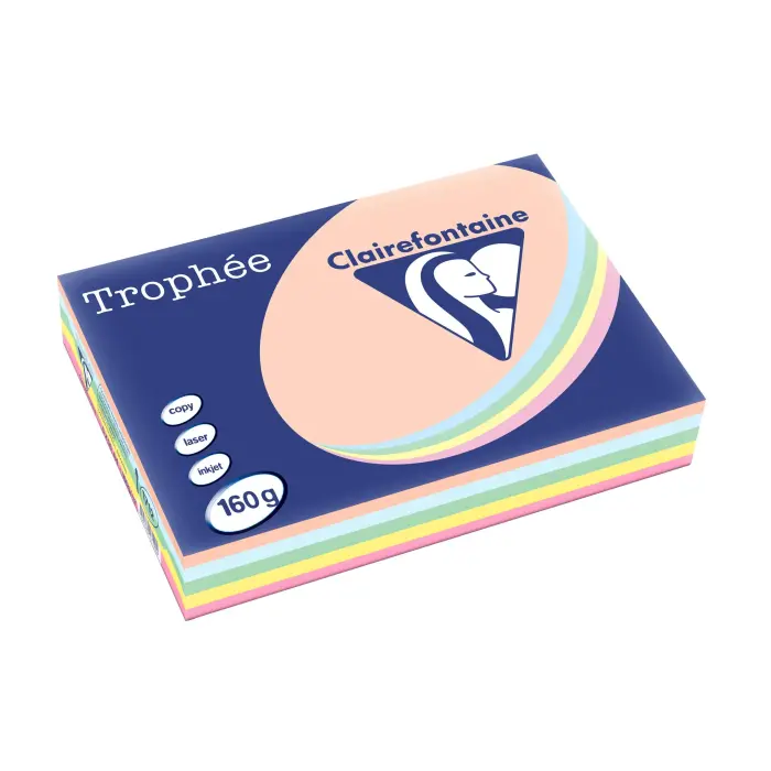 TROPHEE PASTEL A4 160G RAM 250F C.4 - Assorties pastel