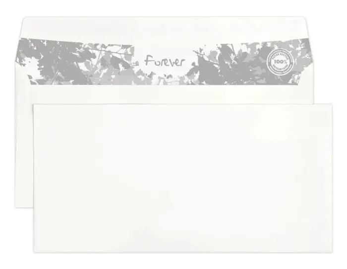 Boite de 500 Enveloppes Evercopy Premium Blanches 100% Recyclé DL-110x220mm - Auto-Adhésives - 80g/m2