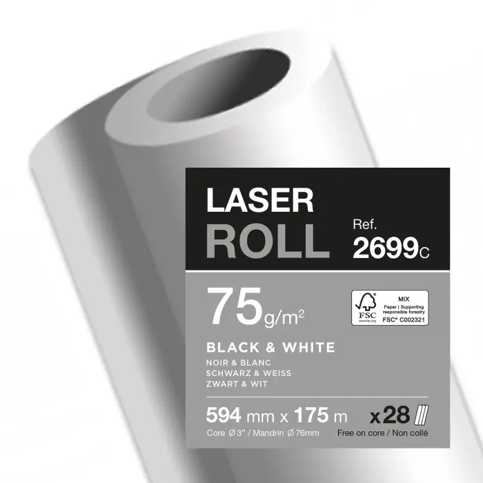 BOX BBX LASER 75G LZ 594mm x 175m - Bristol