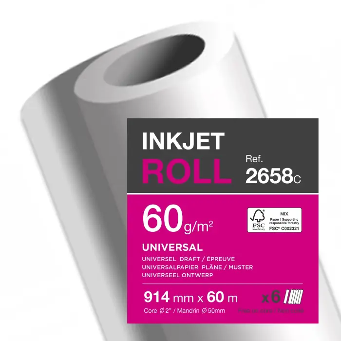 BBX CLAIRJET 400 60G LZ 914 mm x 60m - 170 CIE