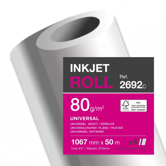 BBX CLAIRJET 400 80G LZ 1067 mm x 50m - CJ400 CIE170