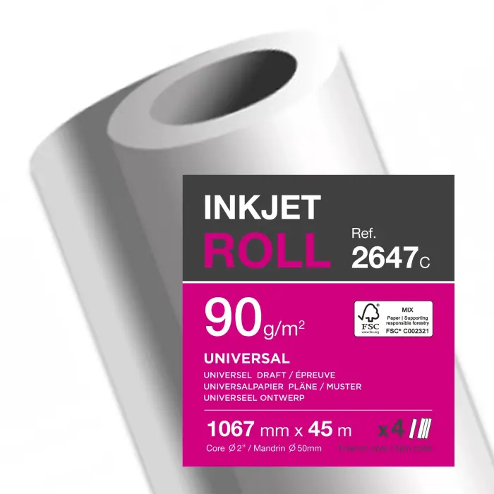BBX CLAIRJET 400 90G LZ 1067 mm x 45m - CJ400 CIE170