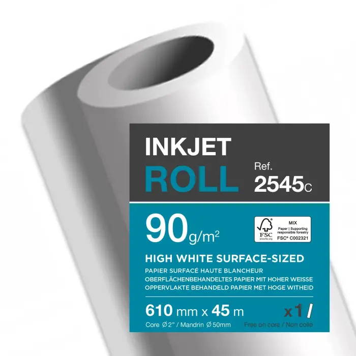 BBX CLAIRJET 1300 90G LZ 610mm x 45m - Bright