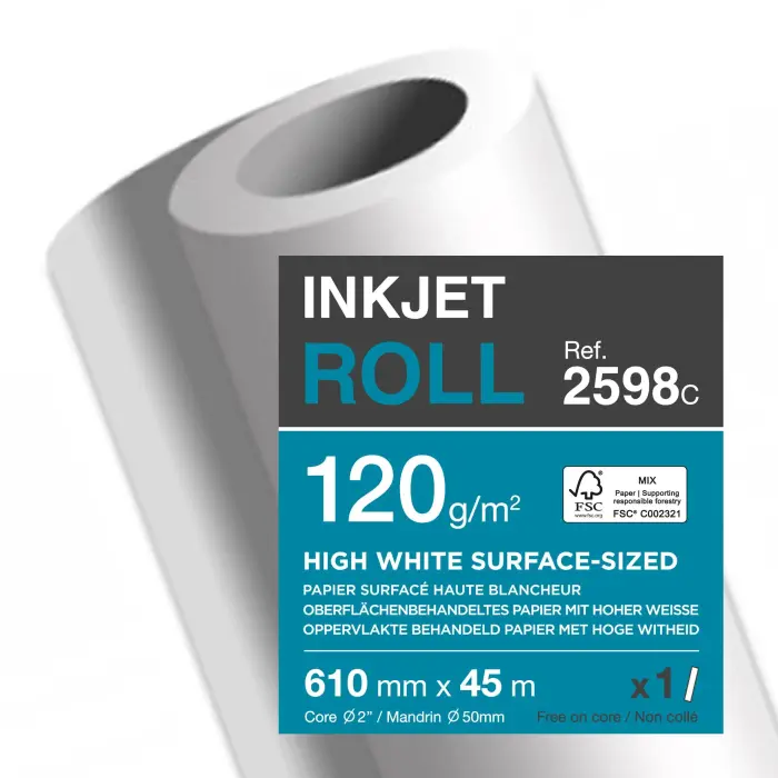 BBX CLAIRJET 1300 120G L 610mm x 45m C.1 - Bright