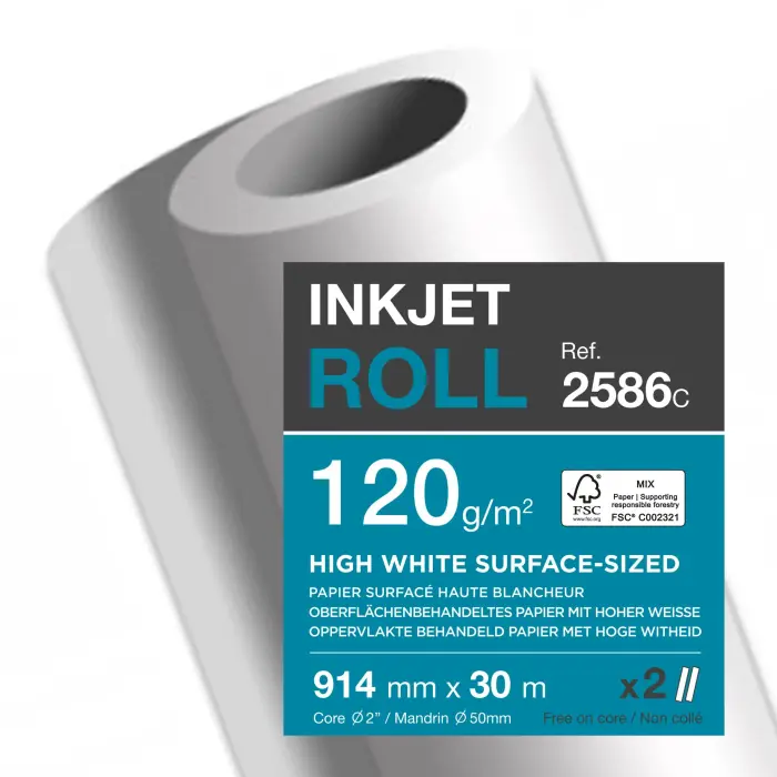 BBX CLAIRJET 1300 120G LZ 914mmx 30m C.2 - Bright