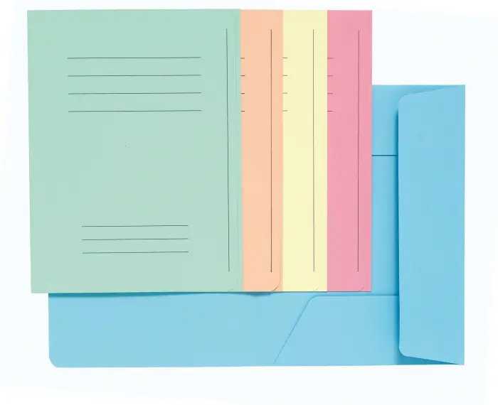Paquet 50 chemises imprimées 3 rabats SUPER 210 - 24x32cm - Couleurs assorties