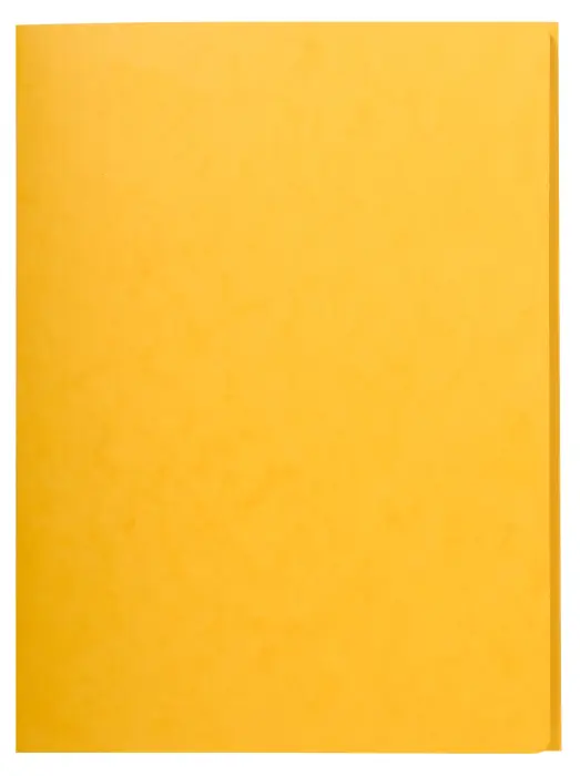 Chemise simple sans élastique avec 3 rabats carte lustrée 400gm2 - A4 - Jaune