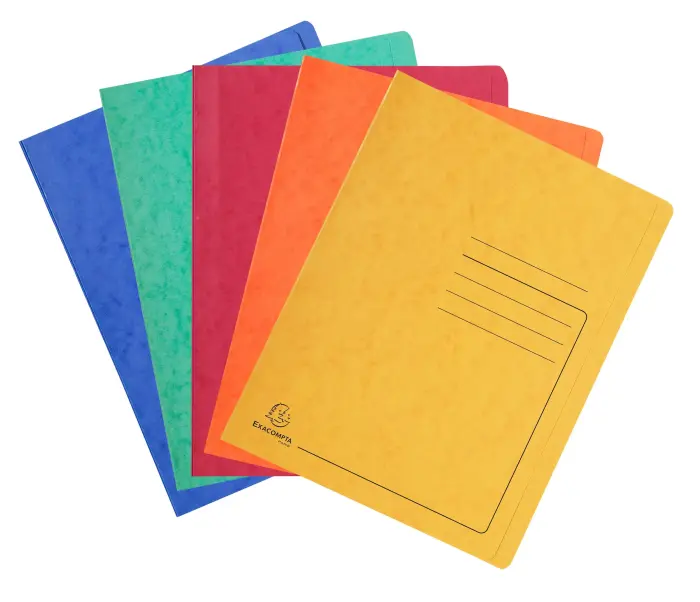 Chemise à lamelle carte lustrée 355gm2 - A4 - Couleurs assorties
