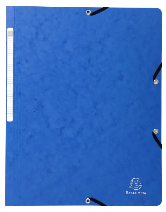 Chemise à élastique sans rabat carte lustrée 400gm2 - A4 - Bleu