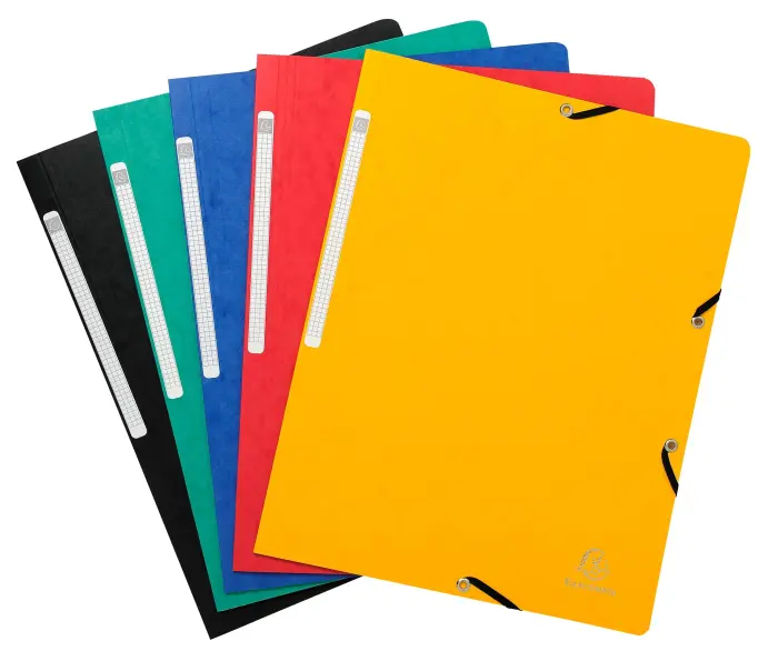 Chemise à élastique sans rabat carte lustrée 400gm2 - A4 - Couleurs assorties