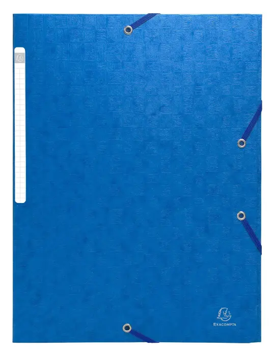 Chemise 3 rabats à élastiques Maxi Capacity carte lustrée 600g/m2 Scotten ®- A4 - Bleu