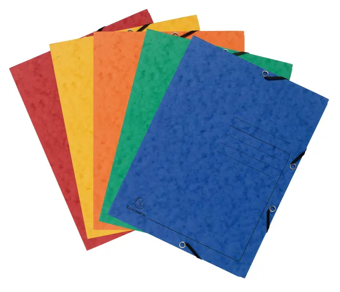 Chemises à élastiques imprimées - pochettes 3 rabats - Couleurs assorties