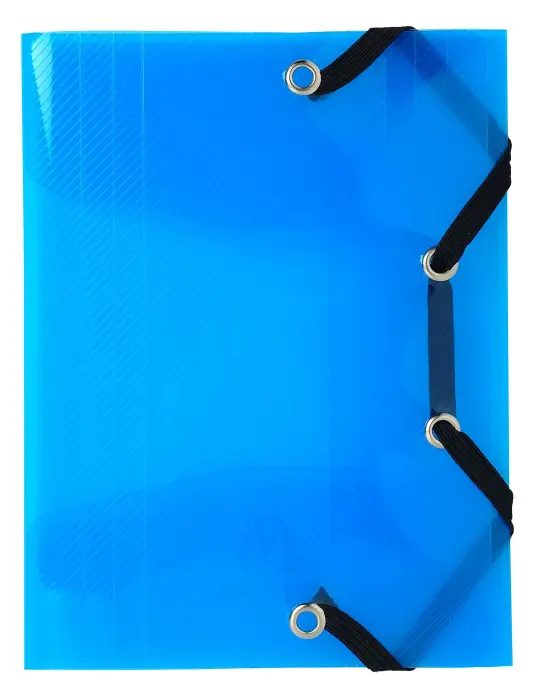 Chemise à élastique 3 rabats Polypro Crystal Colour - format pocket 12x16cm - Couleurs assorties