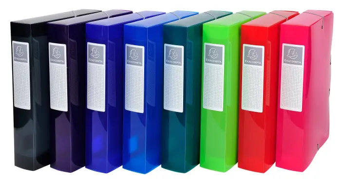 Boite de classement en polyproppylène dos 60mm Iderama PP - A4 - Couleurs assorties