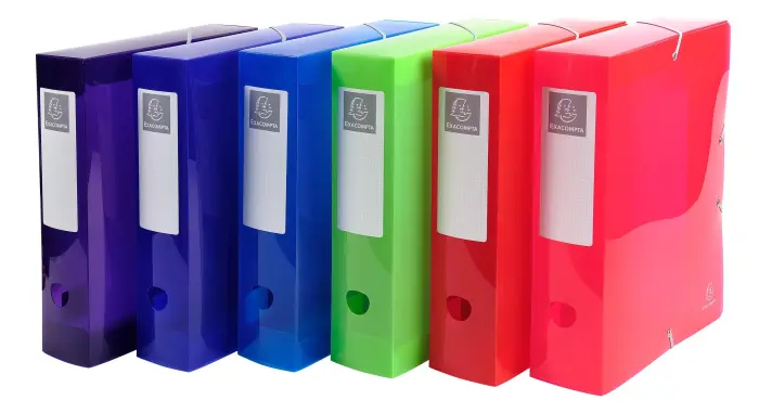 Boite de classement en polyproppylène dos 80mm Iderama PP - A4 - Couleurs assorties