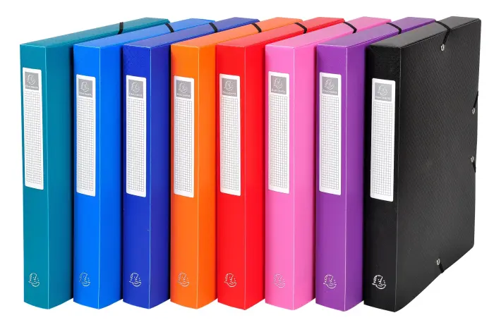 Boite de Classement Exabox Dos 40mm polypropylène 7/10e OPAK - A4 - Couleurs assorties