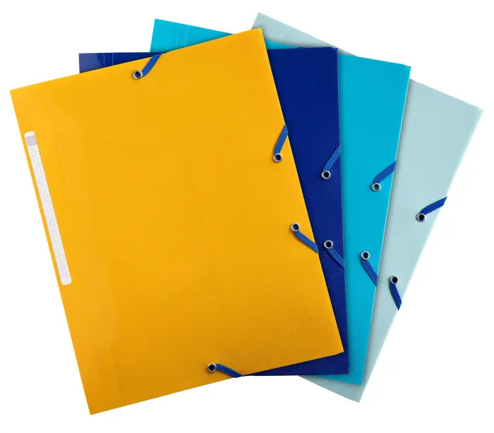 Chemise à élastiques 3 rabats polypropylène recyclé BeeBlue - A4 - Couleurs assorties
