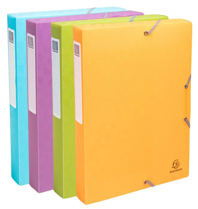 Boite de classement dos 40mm polypropylène recyclé Pop'N Co - Couleurs assorties