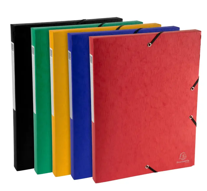Boite de classement Exabox Dos 25mm Carte lustrée Scotten - A4 - Couleurs assorties