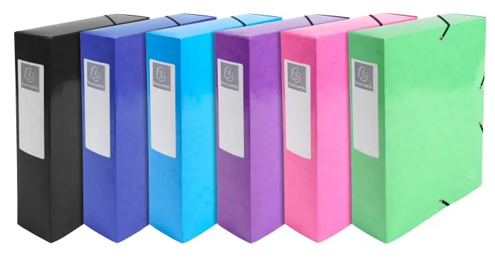 Boite de classement Dos 80mm Iderama - A4 - Couleurs assorties