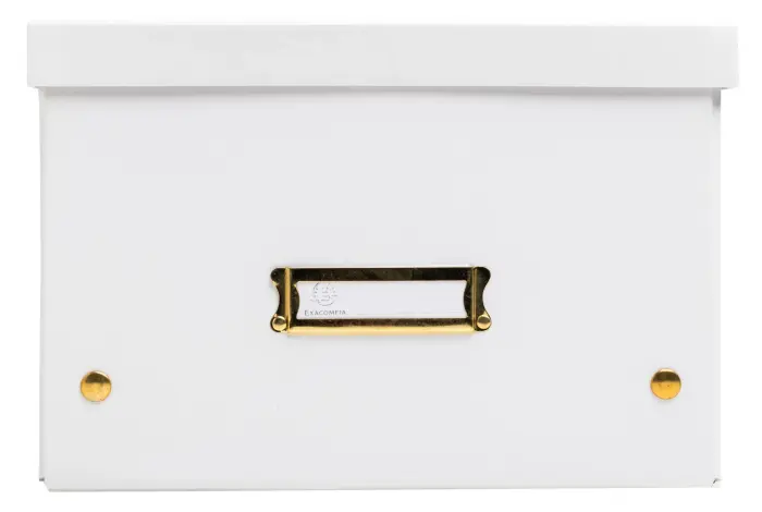Boîte de rangement à plat carton 27x36x19cm Néo Déco - Blanc