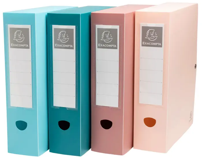 Boîte de classement à pression dos 80mm PP recyclé Skandi - Couleurs assorties