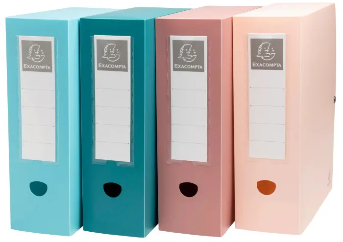 Boîte de classement à pression dos 100mm PP recyclé Skandi - Couleurs assorties