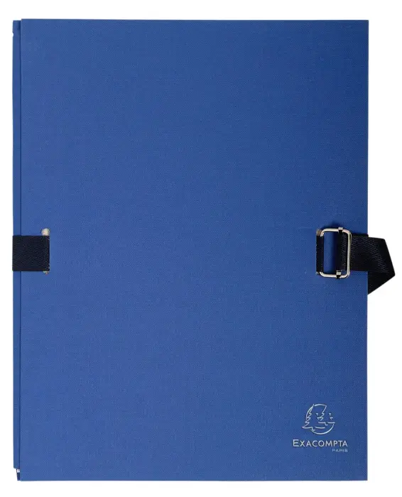 Chemise dos extensible papier 24x32cm - filmée par 5 - Bleu foncé