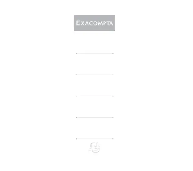 Paquet 10 étiquettes classeur a levier dos de 50mm - Blanc