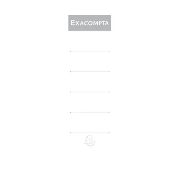 Paquet 10 étiquettes classeur a levier dos de 80mm - Blanc