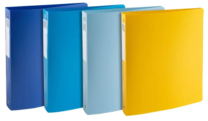 Classeur 4 anneaux 30mm polypropylène recyclé BeeBlue - A4 Maxi - Couleurs assorties