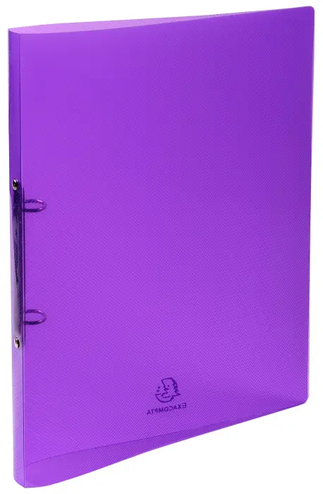 Classeur 2 anneaux 15 mm polypropylène Crystal colours - A4 - Violet