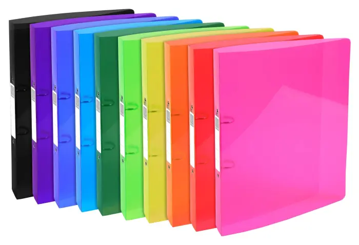 Classeur 2 anneaux 30mm IDERAMA PP - A4 maxi - Couleurs assorties