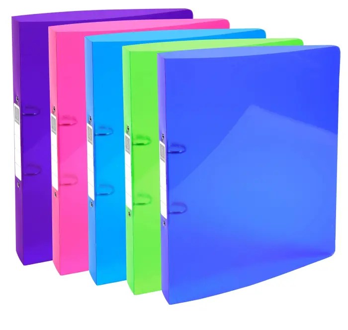 Classeur 2 anneaux 30mm IDERAMA PP polypropylène 7/10e - A4 maxi - Couleurs assorties