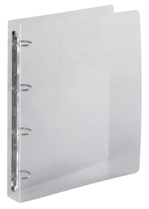 Classeur 4 anneaux 30 mm polypropylène Crystal - A4 maxi - Cristal