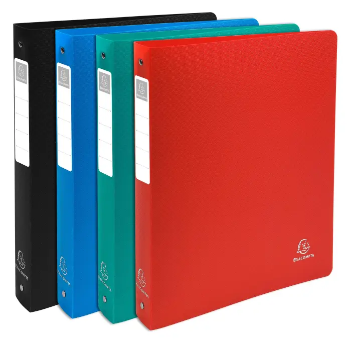 Classeur 4 anneaux 30mm polypropylène OPAK rigide 10/10e - A4 Maxi. - Couleurs assorties