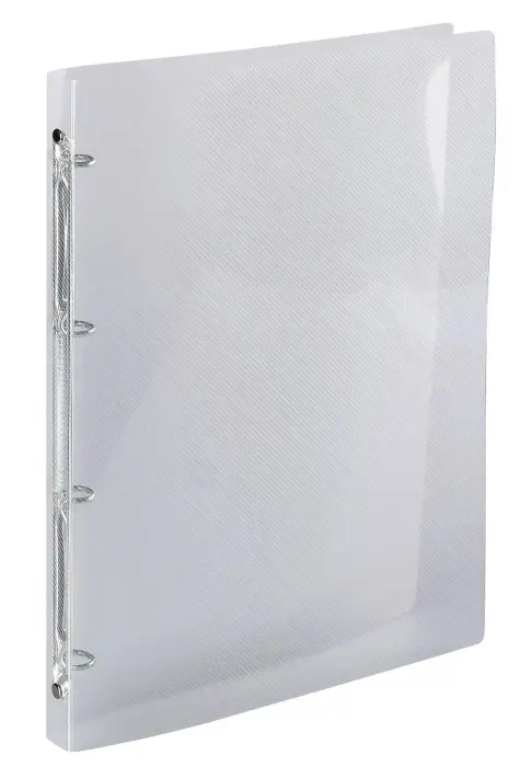 Classeur 4 anneaux 15 mm polypropylène Crystal - A4 - Cristal