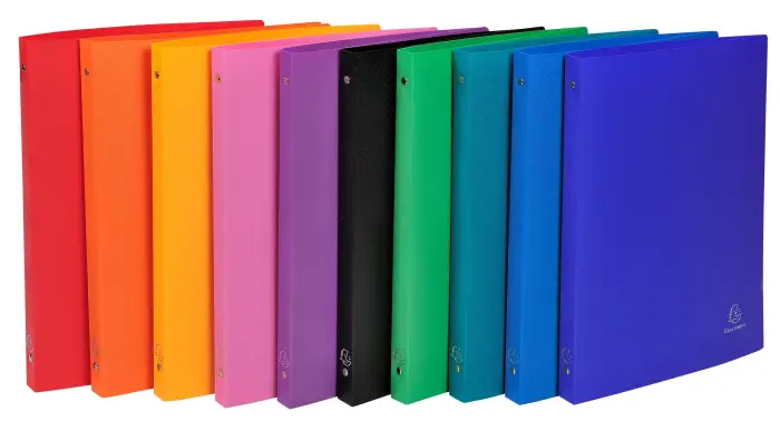 Classeur 4 anneaux 15mm polypropylène OPAK - A4 - Couleurs assorties