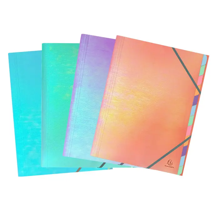 Trieur agrafé 6 positions couverture PP intérieur carte Candy Tidy - Couleurs assorties - New