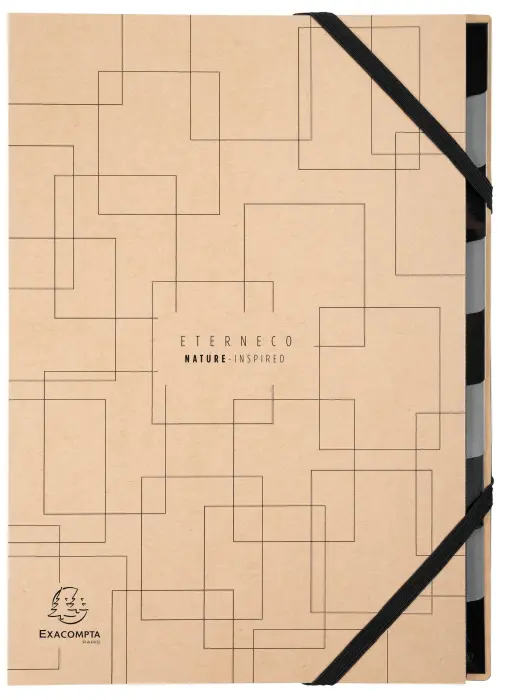 Trieur Harmonika 9 compartiments Eterneco - A4 - Brun motifs géométriques