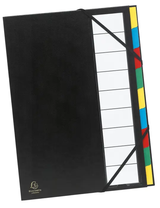 Trieur rigide ordonator dos extensible 9 compartiments - Couleurs assorties