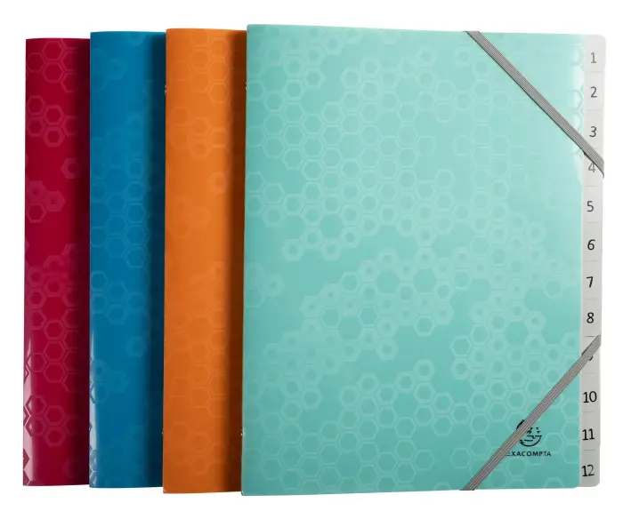 Trieur polypropylène recyclé 12 compartiments Maïa - Couleurs assorties