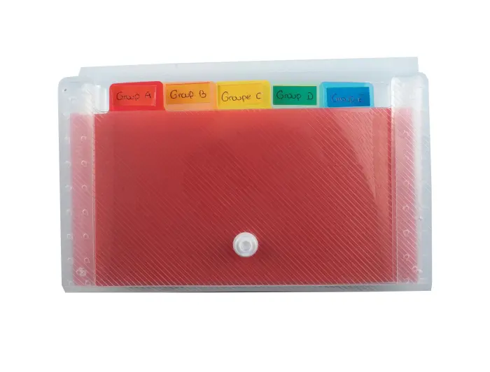Trieur pocket 6 compartiments en polypropylène Crystal - 11x18cm - Cristal