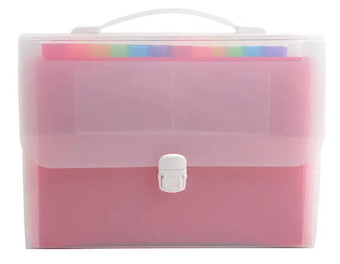 Trieur valisette avec poignée 24 compartiments Crystal - A4 - Cristal