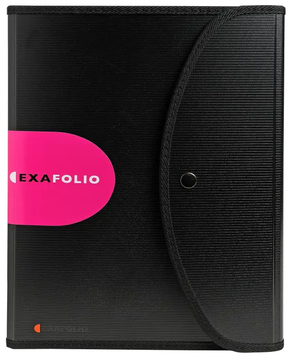 Trieur Exafolio avec porte-bloc et valisette Exactive - 6 compartiments - Noir